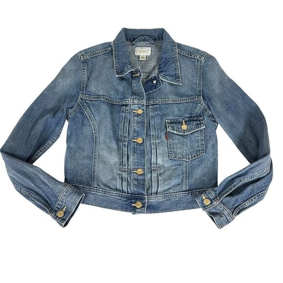 Levis Women’s Denim Jacket Large Type III Jean Trucker White Label - Picture 1 of 9